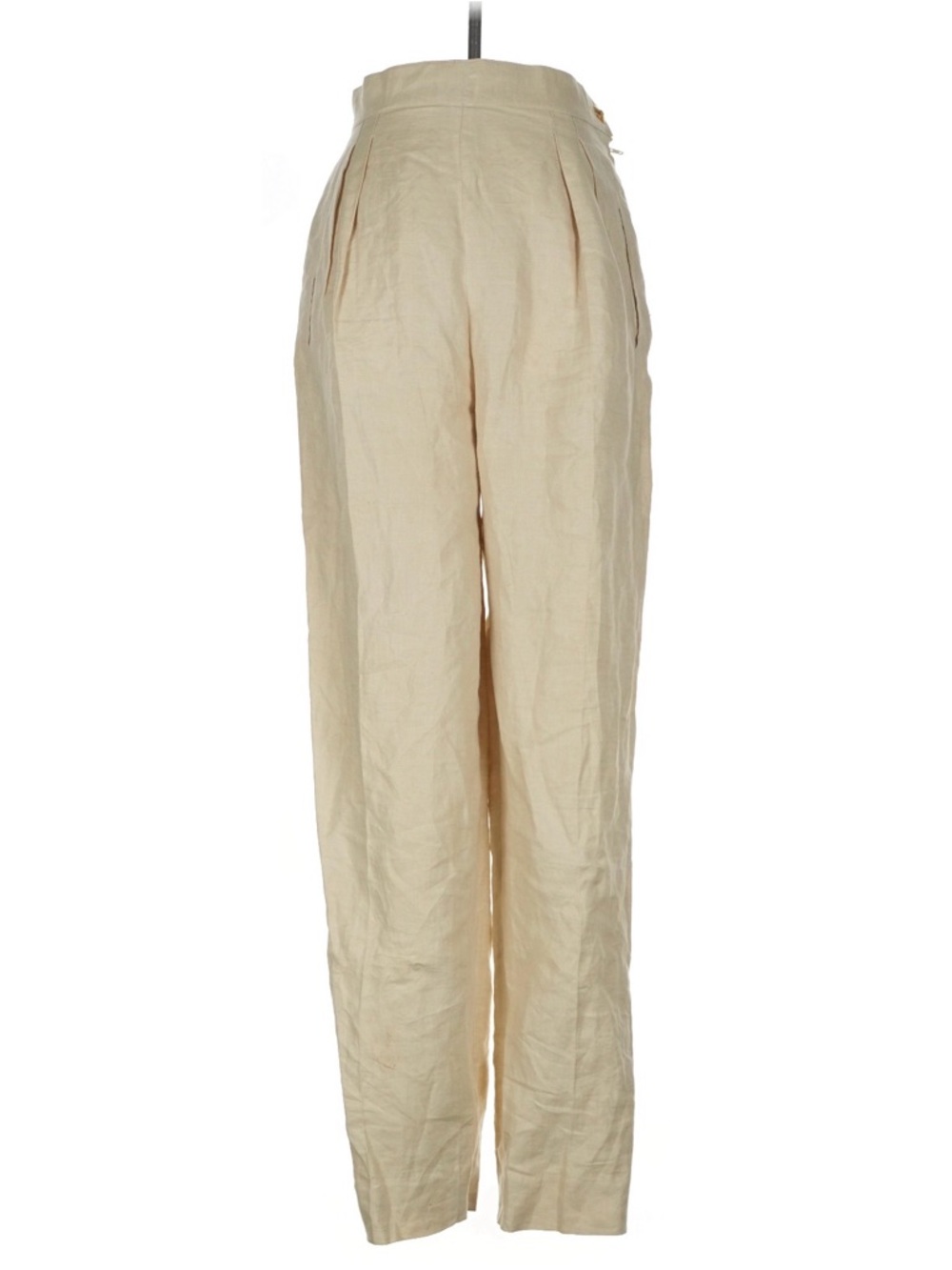 CHANEL VINTAGE High-Waist Wide-Leg Pants - Cream